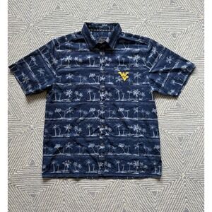 Chiliwear Short Sleeve Hawaiian Shirt‎ Poly/Spandex - West Virginia - Blue - XL